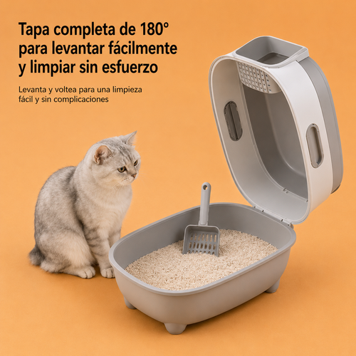 Arenero inteligente con luz UV para esterilización y control de olores