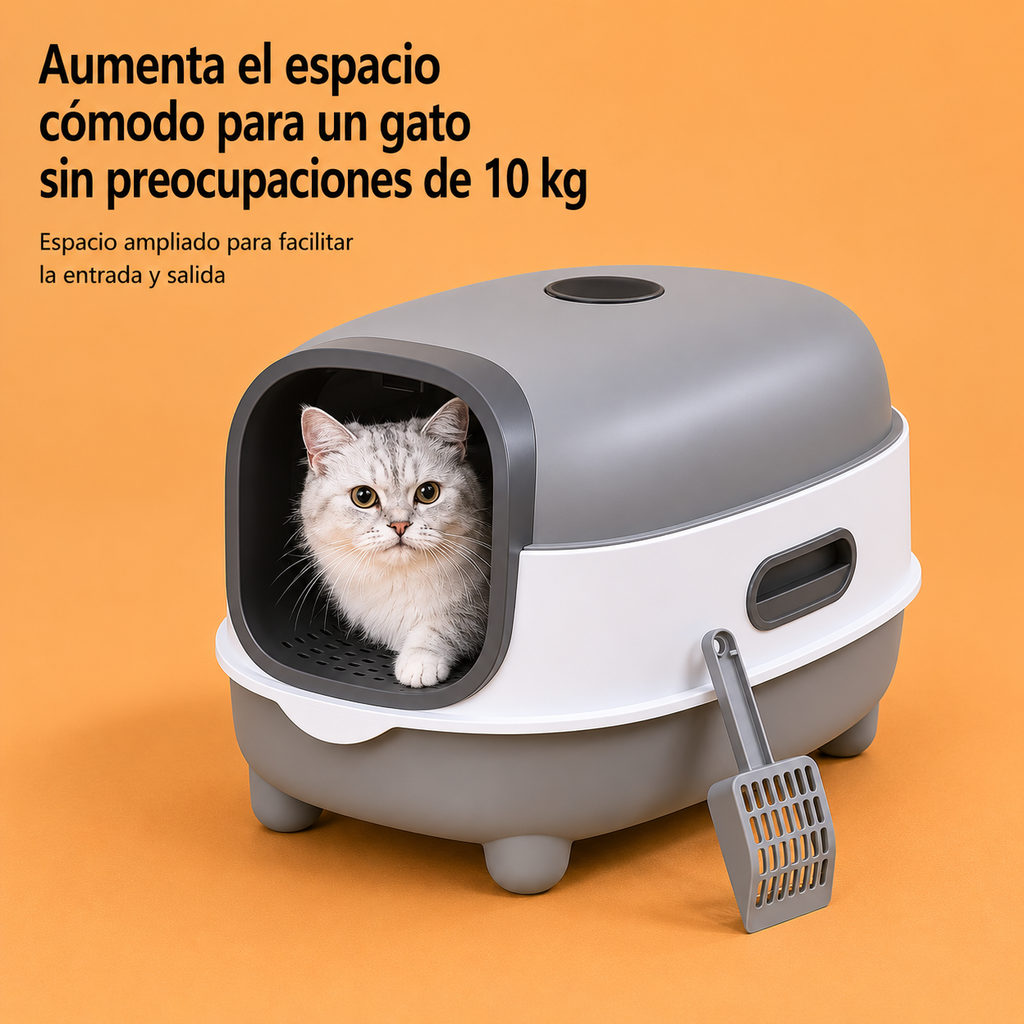 Arenero inteligente con luz UV para esterilización y control de olores