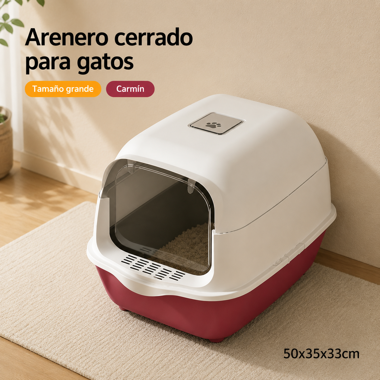 Arenero inteligente con luz UV para esterilización y control de olores