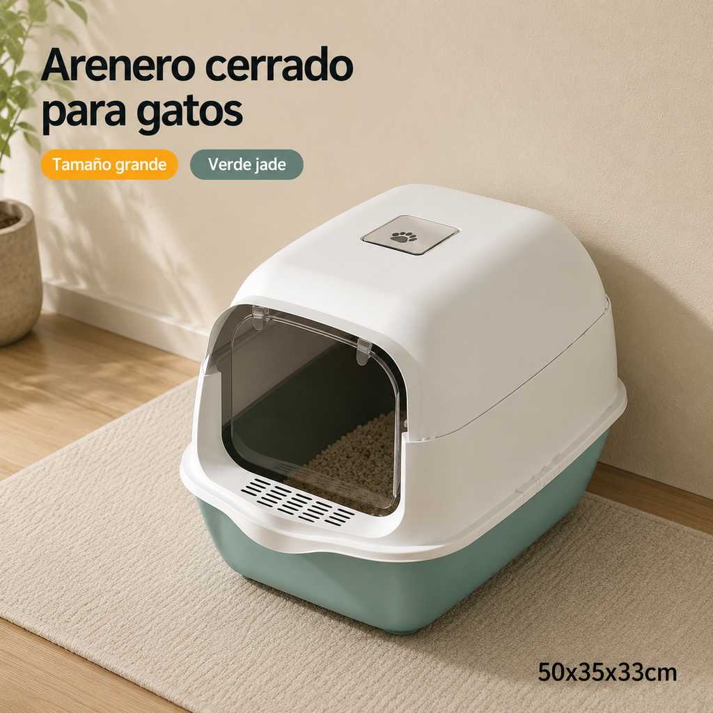 Arenero inteligente con luz UV para esterilización y control de olores