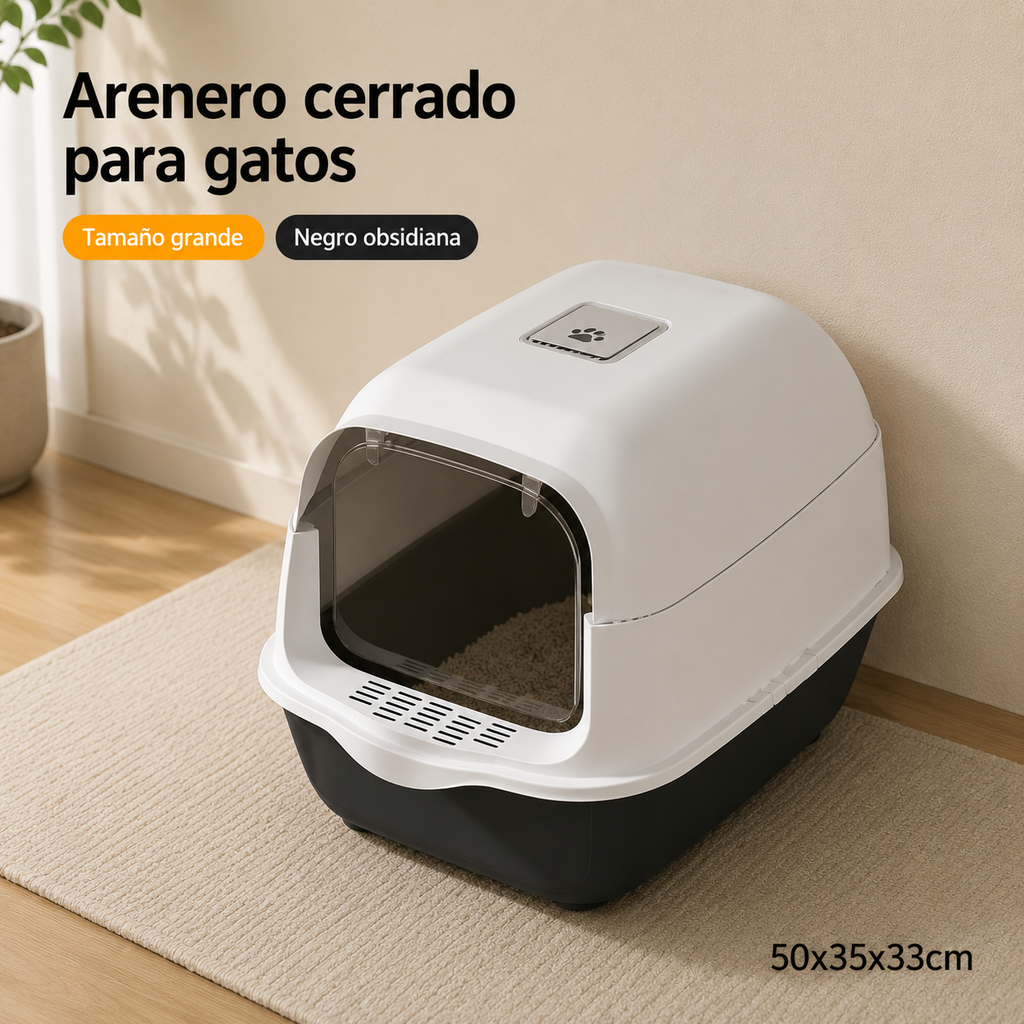 Arenero inteligente con luz UV para esterilización y control de olores